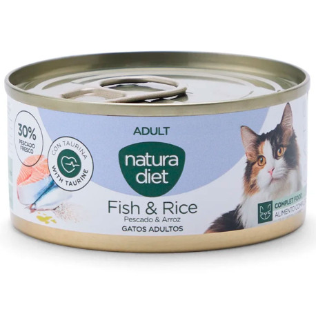 Natura Diet Cat Paté Adult Fish & Rice (Pescado & Arroz) para gatos