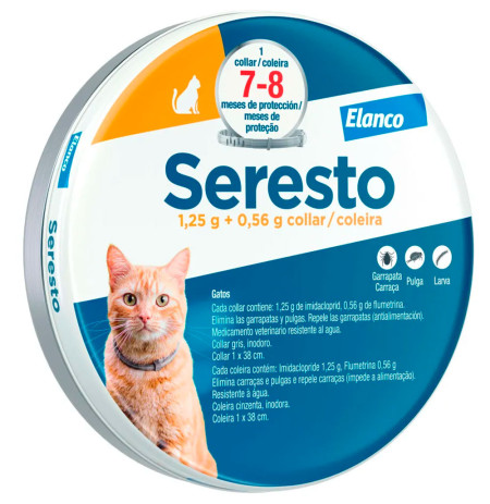 Nuevo diseño del collar Seresto para gatos con protección frente a pulgas y garrapatas hasta 8 meses
