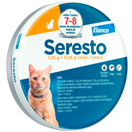 Nuevo diseño del collar Seresto para gatos con protección frente a pulgas y garrapatas hasta 8 meses