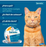El collar Seresto gatos actua contra garrapatas y pulgas, es fácil de colocar y su duración es de hasta 8 meses