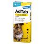 AdTab Gatos 3 comprimidos Antiparasitarios masticables para gatos de 2 a 8Kg