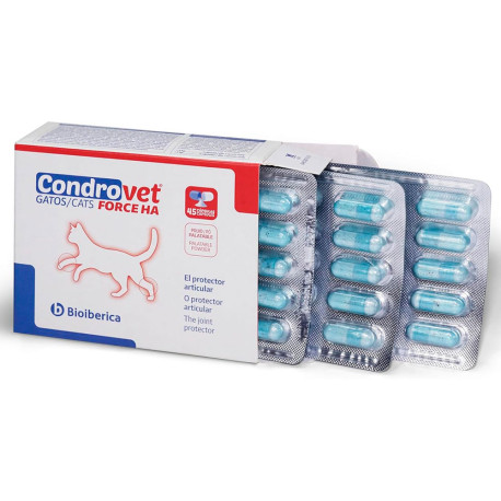 Condrovet Force HA 45 cápsulas o comprimidos condroprotectores para Gatos